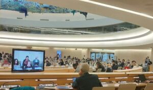 Rachel Taylor delivers statement at UN Human Rights Council
