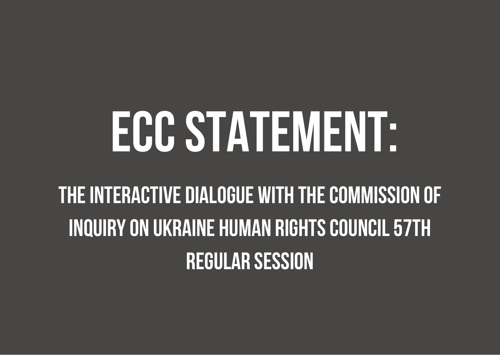 Human Rights Council 57th session – Statement for the interactive ...